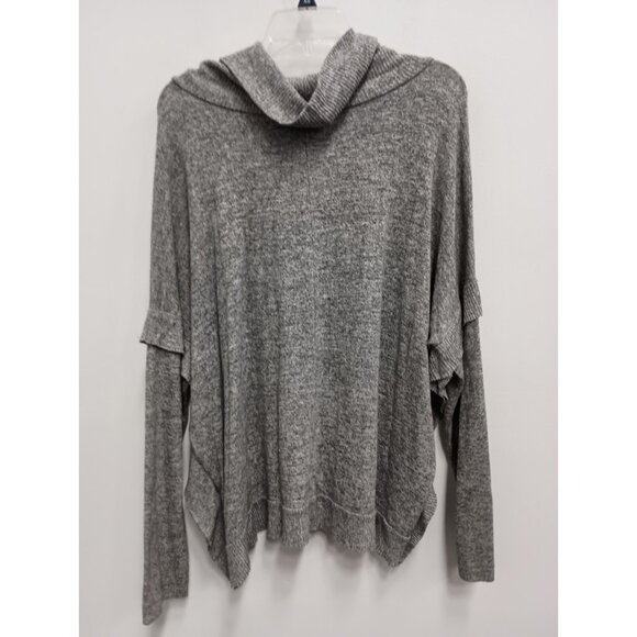 Anthropologie Postmark Womens BOHO Tunic Top Small Gray Long Sleeve Cowl Neck - Picture 7 of 8